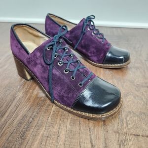 VTG *RARE* DEL ARTE purple suede cap toe oxfords